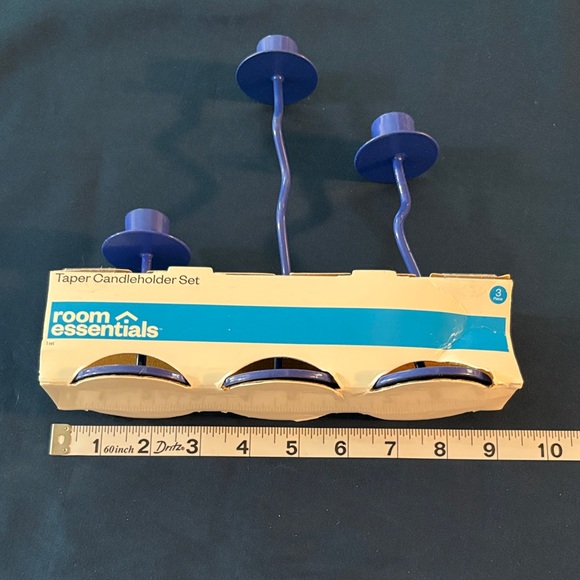 Room Essentials Indigo Taper Candleholder Trio - Picture 1 of 4